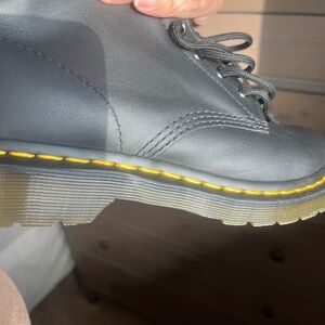 Dr. Martens Black Boots with Yellow Stitching woman’s size 8